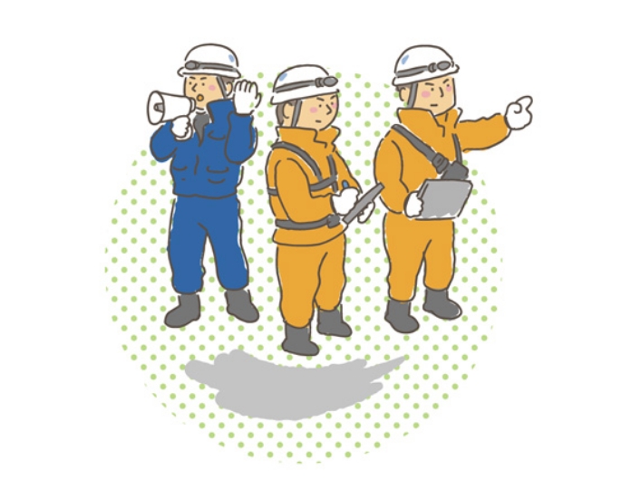 防災関係者のイラスト