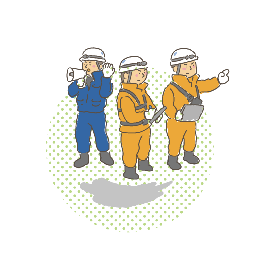防災関係者のイラスト